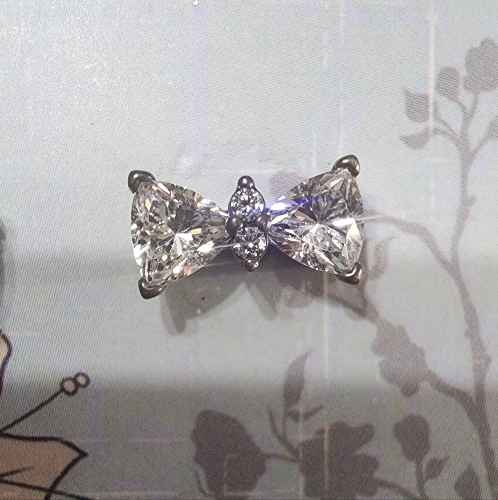 Pandora Sparkling Bow Stud Earrings - Picture 4 of 8